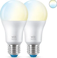 WiZ 929003781942, WiZ Lampe A60 E27 Einstellbares Wei&szlig; - Doppelpack