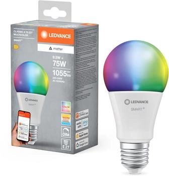 LEDVANCE SMART+ SMART+ MATTER Classic A75 LED-Lampe 9,5W Multicolor E27 2700-6500K
