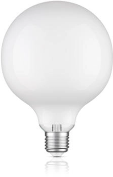 ledscom.de E27 LED Leuchtmittel, G125, warmweiß (2700 K), 6,2 W, 845lm, Milchglas extra matt