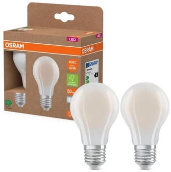 Osram 2er Set E27 LED Lampen matt 3,8W wie 60W 4000K neutralwei&szlig;es Licht