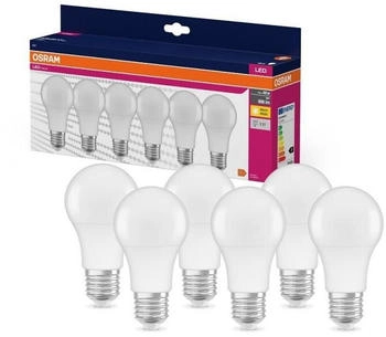 Osram 6er-Pack E27 LED Lampen in Glühlampenform 8W wie 60W 2700K warmweißes Licht