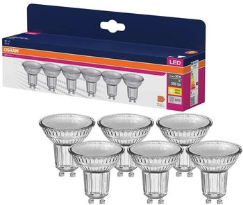 Osram 6er-PACK GU10 LED Strahler VALUE PAR16 4.3W wie 50W 36° 2700K warmweißes Licht GLAS