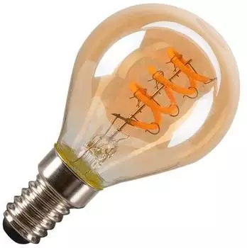 SLV LED G45, LED-Leuchtmittel, gold, E14, PHASE, 2W, 1800K