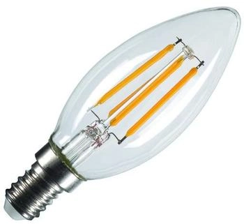 SLV LED Lampe LED C35 / Leuchtmittel, Lampe, LED / E14 2700K 4.2W 380lm transparent dimmbar