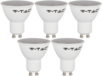 V-TAC LED-SMD-Lampe, PAR16, GU10, 4,5W, 400lm, 3000K, 5 Stück