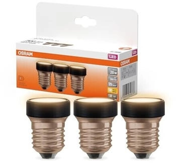 Osram LED FLAT Lampe, Vorteilspack mit 3 Leuchtmittel, ultra-kompakte LED Lampe warmweiß (2700K), matt, E27
