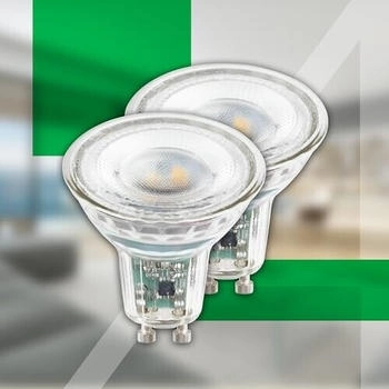 Briloner 2 x LED Leuchtmittel GU10 Lampe 4,7W Glas 850Im Warmwei&szlig; 557004