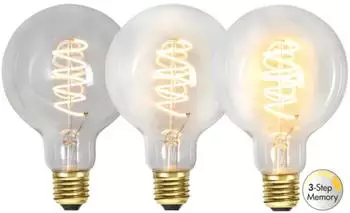 Star Trading LED-Lampe E27 G95 Decoled Spiral Clear 3-Stufen-Speicher - 4,0 W - 2100 K - 3-Stufen-Dim (Speicher)