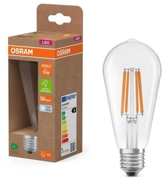 Osram E27 EDISON besonders effizientes LED Leuchtmittel 5W wie 75W 4000K neutralwei&szlig;es Licht