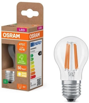 Osram E27 LED Lampe Classic klar 2,2W wie 40W warmwei&szlig;es Licht 2700K - Energy efficiency class A