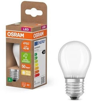 Osram E27 LED Lampe Classic matt 2,2W wie 40W warmwei&szlig;es Licht 2700K - Energy efficiency class A