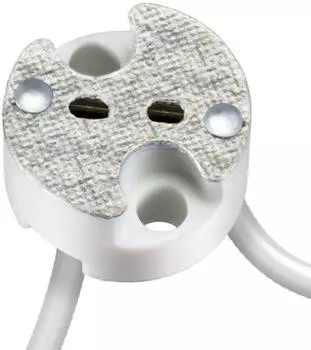 ledscom.de GU5.3/G4 Fassung, Keramik, weiß, 12V AC, max. 25W