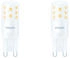 Philips LED Lampe G9 Brenner 3,7W 470lm 2700K Doppelpack weiß