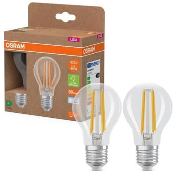 Osram 2er Set E27 LED Lampe CLASSIC besonders effizient 2,2W wie 40W 4000 K neutralwei&szlig;es Licht