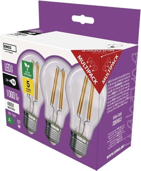 EMOS SET 3x LED-Glühlampe FILAMENT A60 E27/5W/230V 4000K
