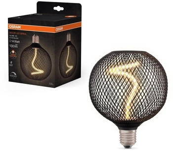 Osram E27 DECOR LED Lampe SPIRAL FILAMENT GLOBE 125 BLACK dimmbar 3.5W wie 14W extra warmwei&szlig;es gem&uuml;tliches Licht