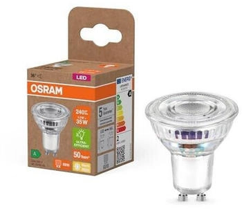 Osram GU10 PAR16 LED Strahler STAR besonders effizient 36° 1,3W wie 35W 2700K warmweißes Licht - Sehr gute Energieeffizienz