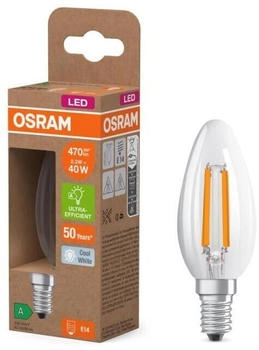 Osram E14 LED Kerzenlampe CLASSIC besonders effizient klar 2,2W wie 40W 4000K neutralwei&szlig;