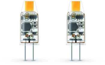 Philips LED Lampe G4 Brenner 1W 100lm 2700K Doppelpack transparent