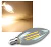 SpectrumLED Filament LED Leuchtmittel, Länge 100 mm, Sockel E14, Winkel 300°,...