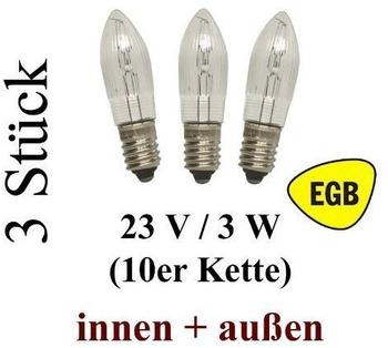 EGB 3 Topkerzen 23V/3W, für Außenlichterkette