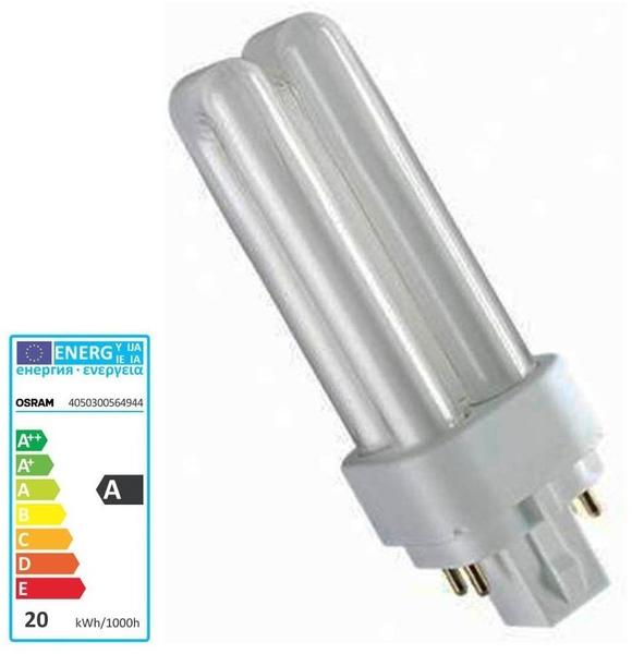 OSRAM DULUX D/E Leuchtstofflampe 18W/840 1200lm warm weiß G24q-2 4pin 
