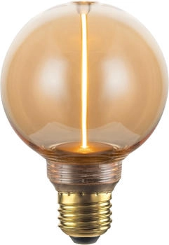 Luxula LED Filament Lampe Line Amber Globe G80, E27, 2W, 65lm, 1800K, dimmbar (LX-100175)