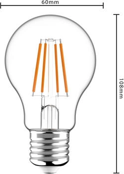 LEDs Light LED Filament Leuchtmittel Klassisch A60 E27 4,5W 470lm 2700K klar 330° (0620140)