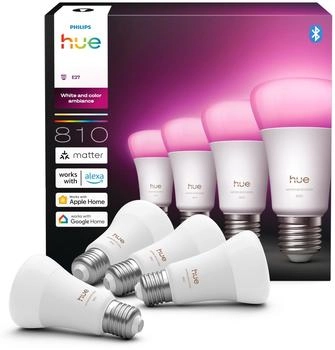 Philips Hue White and Color Ambiance 6W 810 E27 4 Pieces