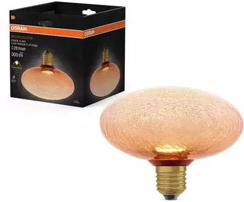 Osram LED-Lampe E27 Frost 3.5W 300lm 2700K Warm Dekorativ Flach Orange