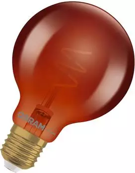 Osram LED-Lampe G120 Vintage E27 3W = 5W 45lm 1800K Warm 300° Rot Dimmbar Glühfaden Vintage 1906