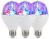 B.K.Licht Briloner Disco Light 3er Set Led- Rgb Farbwechseleffekt Permanente Drehung E27/3w 180° Abstrahlwinkel 12,9x7,3 Cm