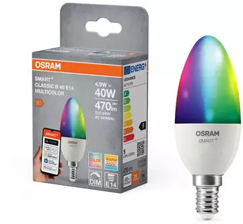 Osram SMART+ Matter B40 Kerzenform 4.9W E14 RGBW