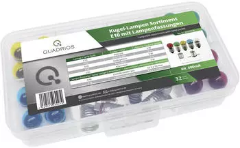 QUADRIOS 1802o016 Skalenlampe 6.0 V 3 W Sockel E10 32 Teile
