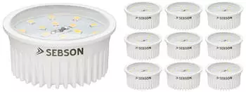 sebson LED Modul 5W Ultra Flach &oslash;50x26mm 400lm Warmwei&szlig; 3000K 230V, 10er Pack (10_X_LED_MODULE_5W)