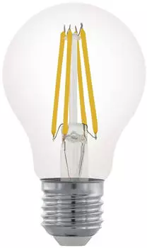 Eglo E27 LED Lampe 7,5W (entspricht 60W) 806lm warmwei&szlig; 2700 K Edison Birne A60 &Oslash; 6 cm