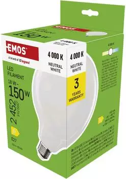 EMOS Edison G125 LED-Globelampe E27 18W 2452lm Neutralwei&szlig; 4000K (ZF2D83)