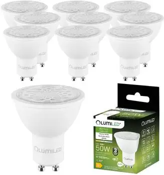 OEM GU10 LED-Lampe 6W 580lm 4000K Einstellbarer Abstrahlwinkel 24&deg;/36&deg;/60&deg;, 10er-Pack