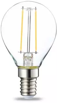 AmazonBasics LED-Filament Tropfenlampe P45 E14 2W Warmwei&szlig;, 6er-Pack (9290012386C)
