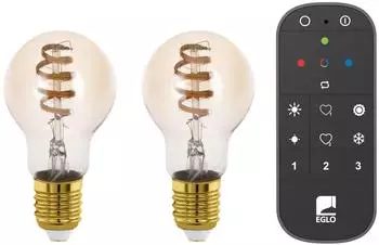 Eglo Connect-Z A60 E27 LED Spiral CCT 7W 806lm Amber 2er-Set (12229)