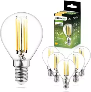 LUMILED LED-Lampe E14 P45 7W 806lm 3000K warmwei&szlig; 360&deg;, 6er-Set