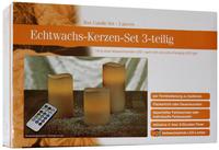 Led-kerze, 3er Set - Mit Fernbedienung - Farbwechsel Oder Dauerlicht