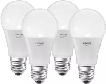 LEDVANCE SMART+ BT MULTICOLOUR LED-Lampe E27, RGB, 60W, 4er-Pack