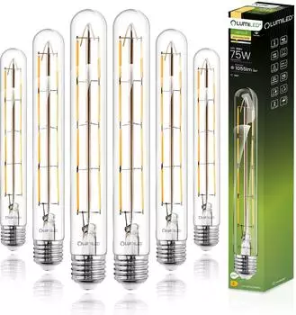 LUMILED T30 E27 LED Fadenlampe 8W 1055lm 3000K warmweiß 6er-Pack (ZLEDZARMI7106)