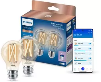 Philips Smart-LED-Filamentlampe A60 E27 806lm Tunable White 2700-6500K