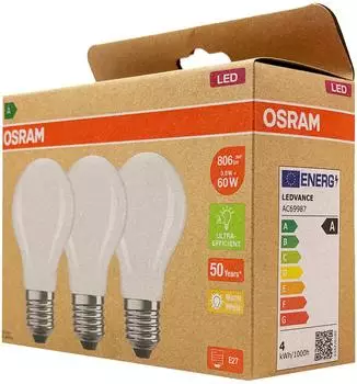 Osram LED Star Classic A60 3,8W E27 warmwei&szlig; 30er-Pack