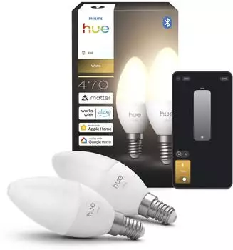 Philips Hue Smart Kerzenlampe E14 Warmweiß 2er Pack