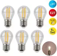n&auml;ve LED-Leuchtmittel "Daffy" E27 6 Stk. Warmwei&szlig; 6er Set, LED in warmwei&szlig;,...