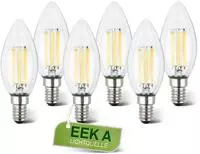 Briloner Leuchten LED-Leuchtmittel "BULB A" E14 6 Stk. Warmwei&szlig; E14, 3.000K,