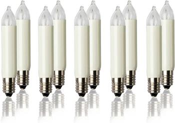 Hellum Ersatzbirne für Lichterkette Kleinschaftkerzen elfenbein,